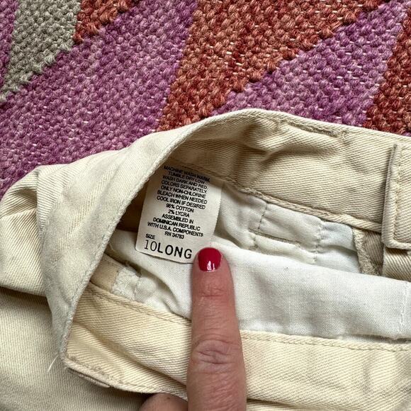 VTG Lee Casual Khaki Pants Chinos Women's Size 10 Long High Rise - Picture 7 of 7